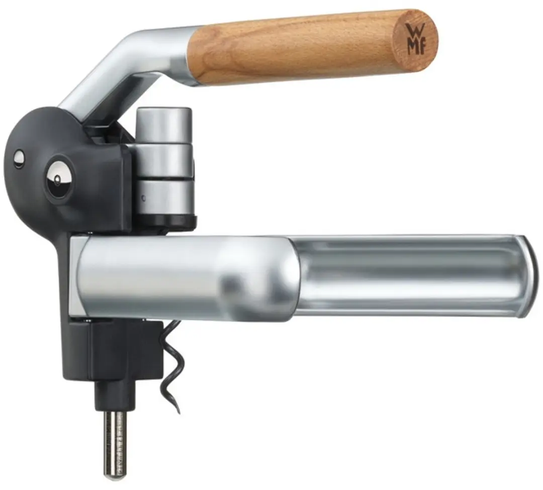 WMF Baric Hefboomkurkentrekker 32.0111.3200 - Zwart/Zilver/Hout