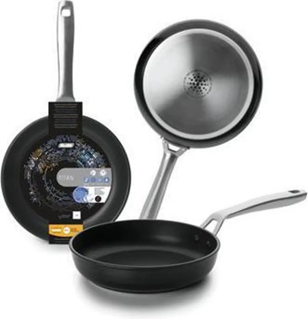 Ibili Titan Koekenpan 20cm - Zwart/RVS