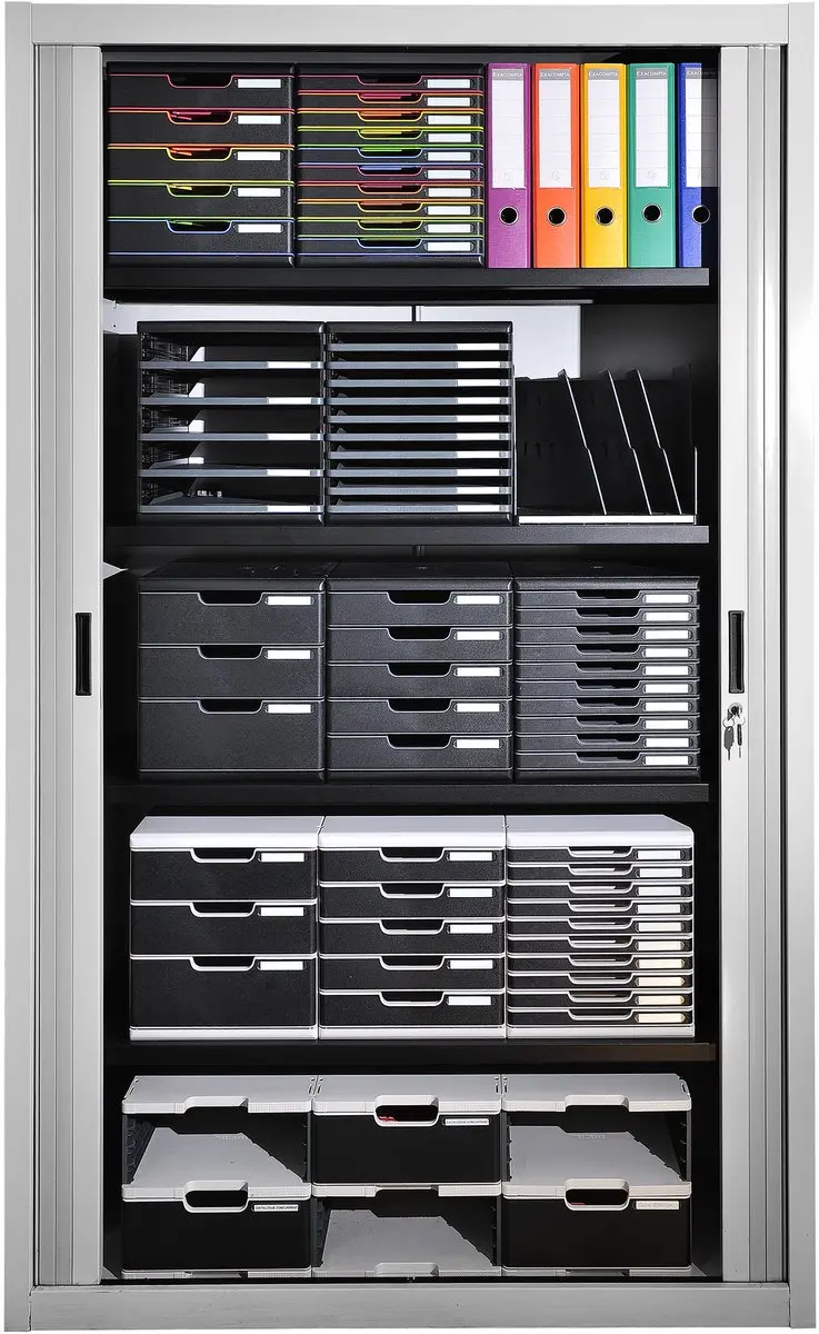 Exacompta Ladenbox MODULO A4 325414D - 3 Gesloten Laden - Zwart