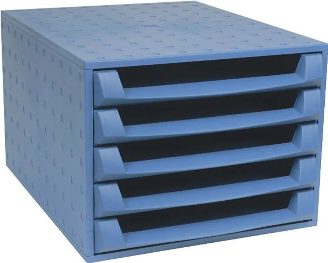 Exacompta THE BOX Ladenbox Kobaltblauw - 5 Vakken - afbeelding 4 van 4