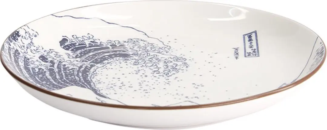 Tokyo Design Studio Hokusai Bord - 18,3cm - Blauw/Wit