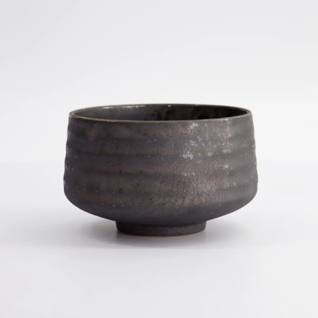 Tokyo Design Studio Ambachtelijke Matcha Kom - Zwart 11.5x7.7cm
