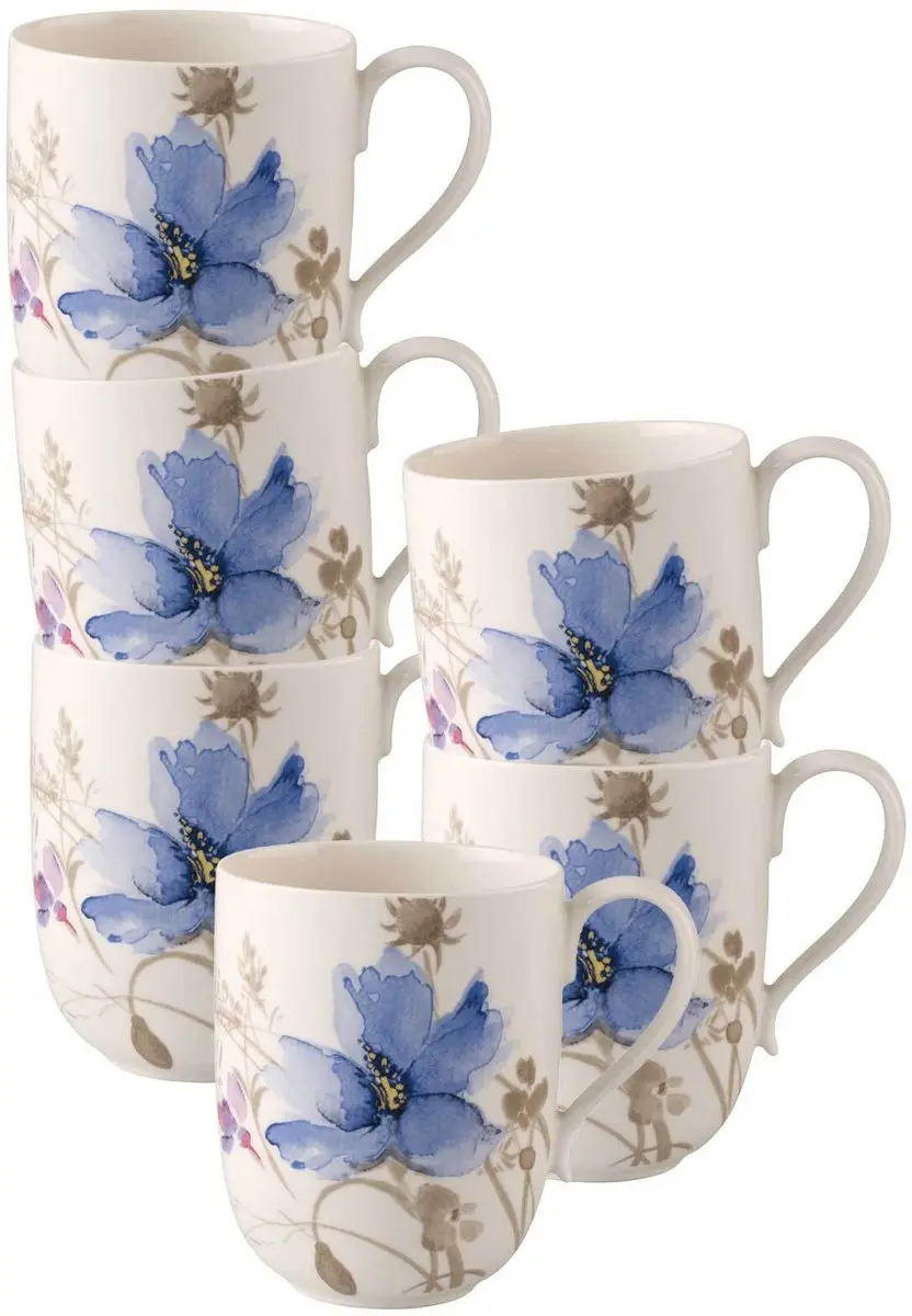 Villeroy & Boch Latte Macchiato Beker Mariefleur Gris 370ml