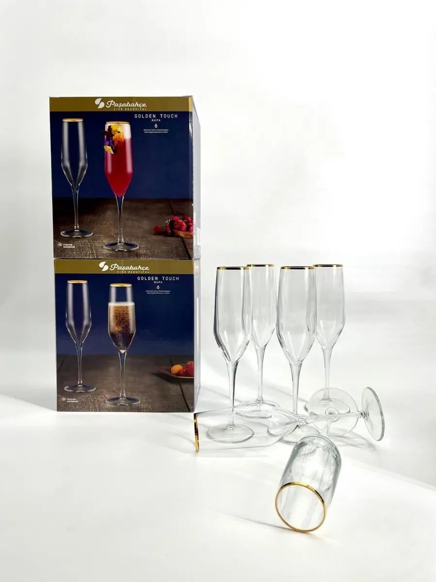 Pasabahce Napa Golden Touch Champagneglazen 6x200ml