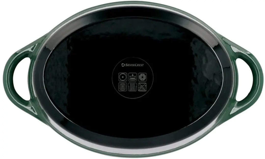 Silvercrest Gietijzeren Pan 29cm - 3,8L - Groen - 2 Stuks