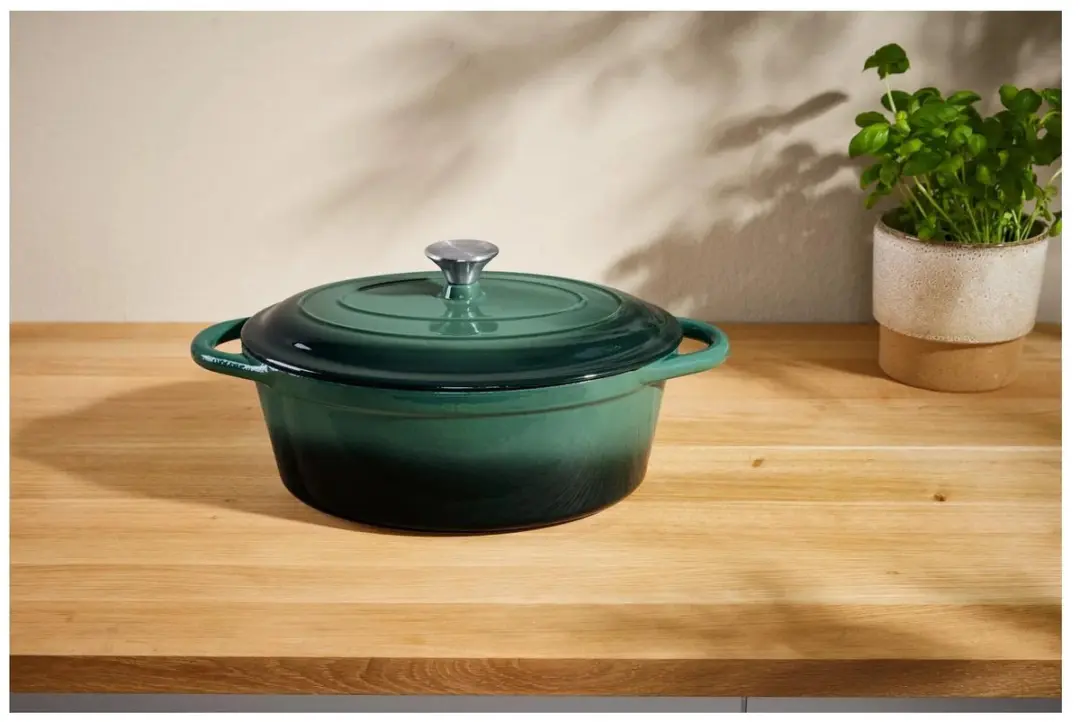 Silvercrest Gietijzeren Pan 29cm - 3,8L - Groen - 2 Stuks