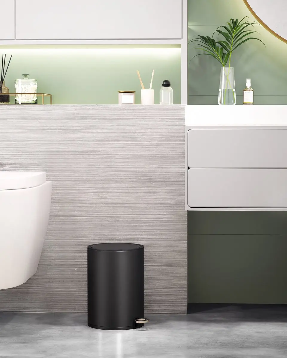 Songmics LTB011B01 Cosmetische Prullenbak - 3L - Zwart