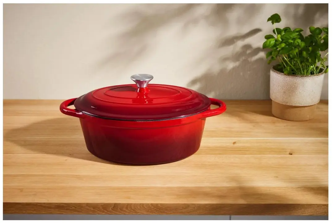 Silvercrest Gietijzeren Pan 29cm - 4,8L - Rood - afbeelding 6 van 6