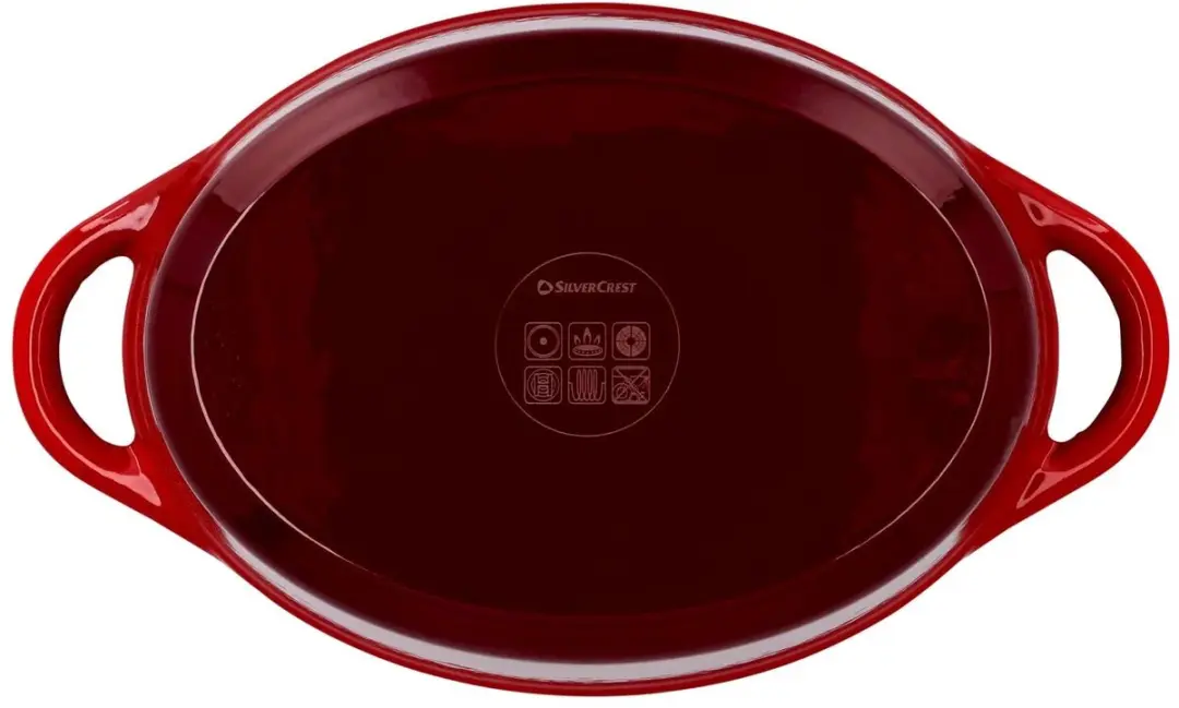Silvercrest Gietijzeren Pan 29cm - 4,8L - Rood