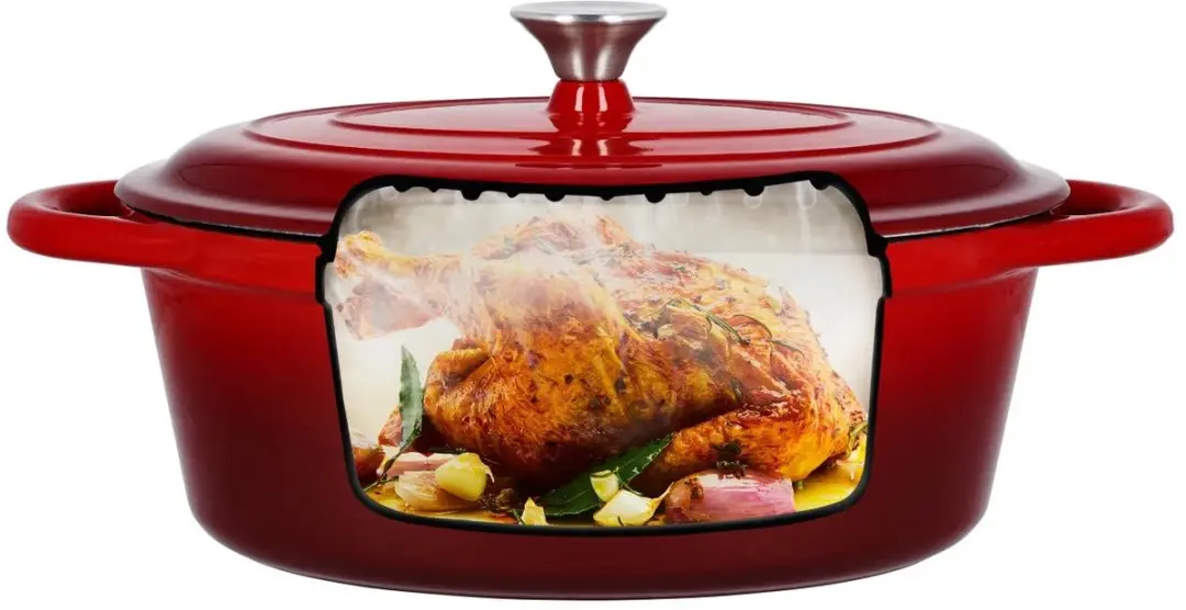 Silvercrest Gietijzeren Pan 29cm - 4,8L - Rood