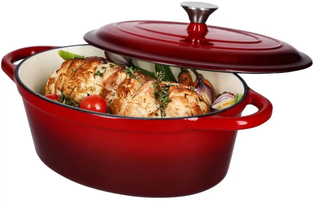 Silvercrest Gietijzeren Pan 29cm - 4,8L - Rood