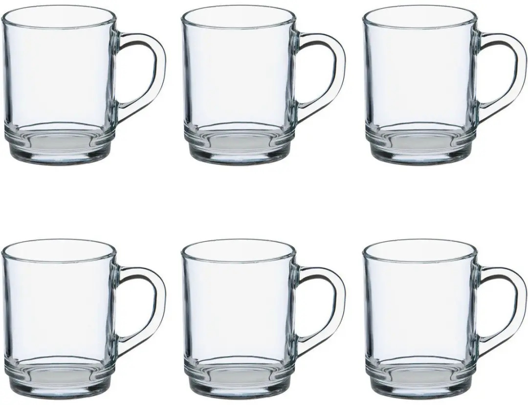 Excellent Houseware Theepot met Infuser 1,5L - 6x Theeglazen Zwart