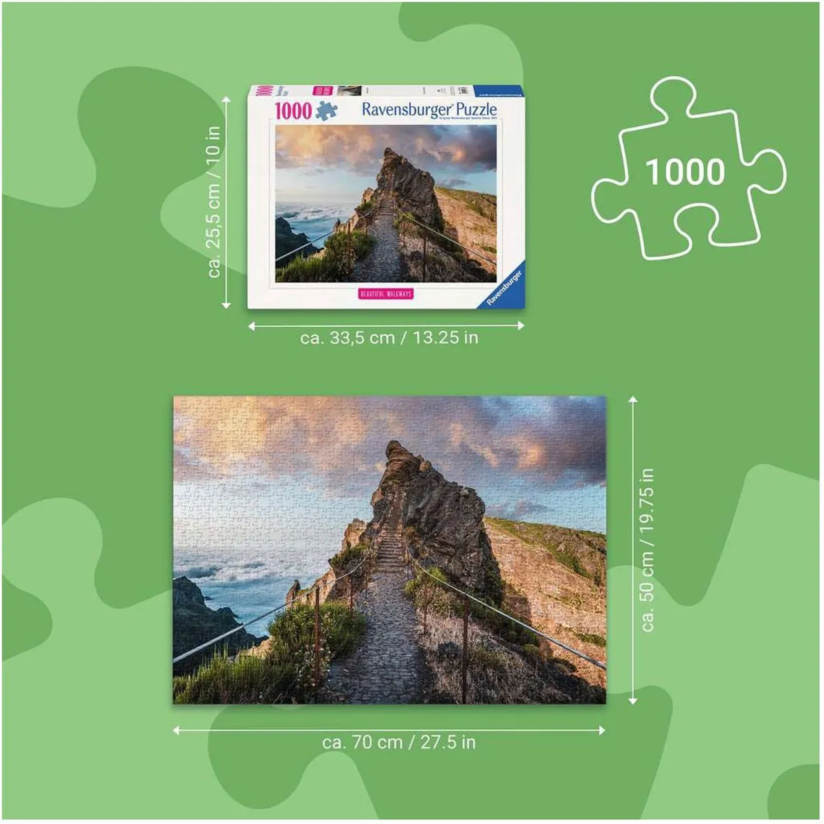 Ravensburger Hemels Bergpad Legpuzzel 1000 Stukjes