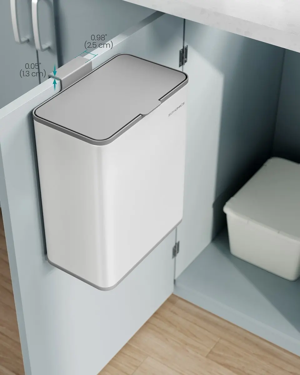 Songmics LTB810W01 Hangende Prullenbak - 12.5L Wit