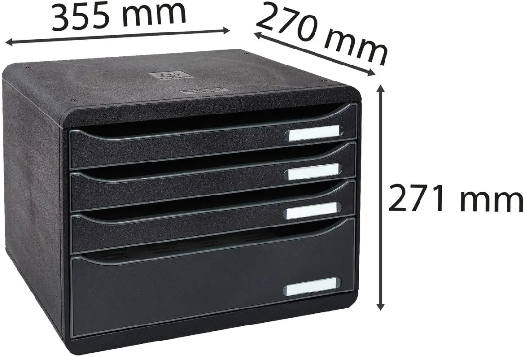 Exacompta Ladenbox Horizon Maxi 4 Lagen - Zwart - afbeelding 6 van 6