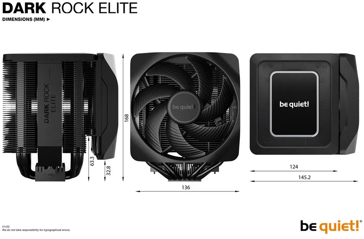 be quiet! Dark Rock Elite BK037 CPU Koeler - 135mm - Zwart