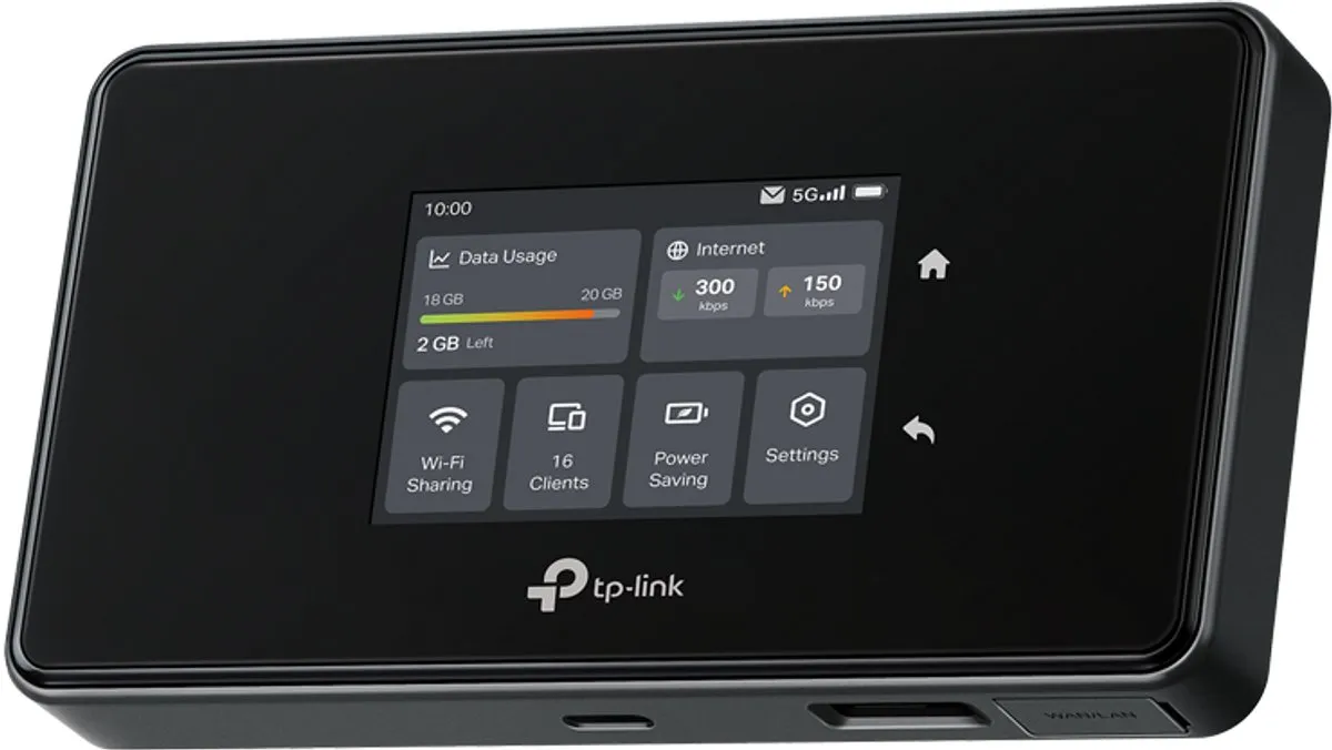 TP-Link M8550 5G MiFi Router - WiFi 6E - 32 Gebruikers - Zwart