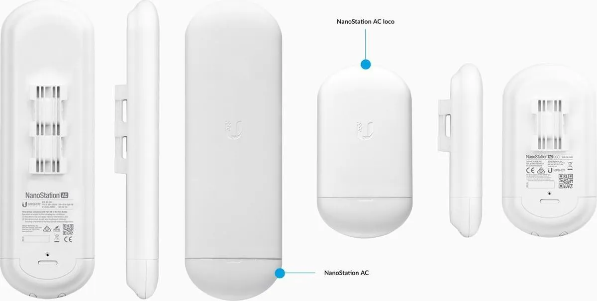 Ubiquiti NanoStation AC NS-5AC-EU - Accesspoint 5 GHz - Wit