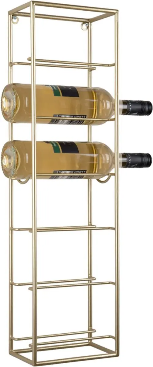 Present Time Wijnrek PT4089GD - 6 Flessen - Goud