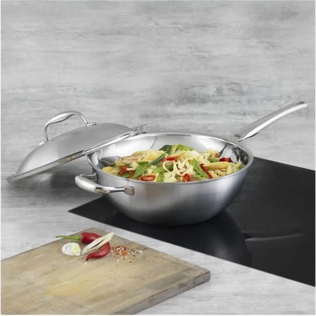 Kuhn Rikon Tri-Ply RVS Steelwok 28cm - RVS