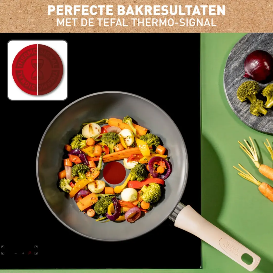 Tefal Revive Wokpan 28cm Keramisch - Beige