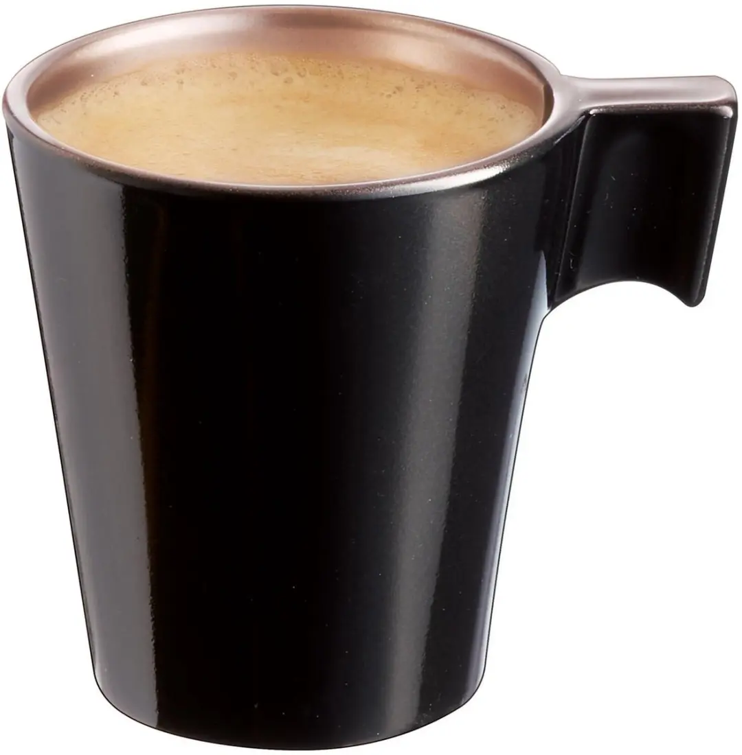 Luminarc Espresso Kopjes 80ml - Zwart Metallic - 6x5.5cm - Keramiek