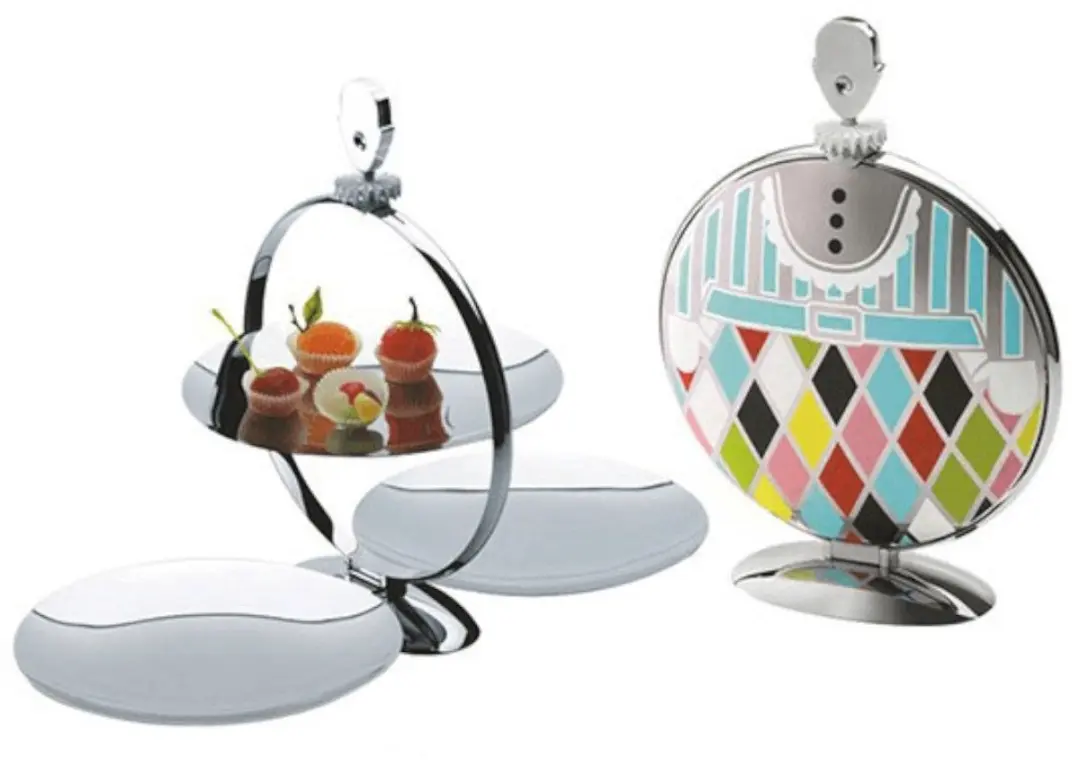 Alessi Fatman MW08 Opvouwbare Etagère - 3-laags - Multi - afbeelding 3 van 4