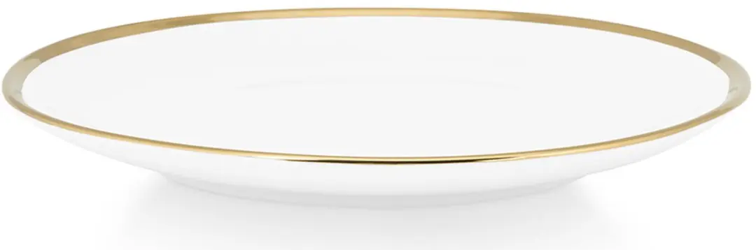 Vtwonen Set van 2 Bord 20cm - Wit met Goud Rand