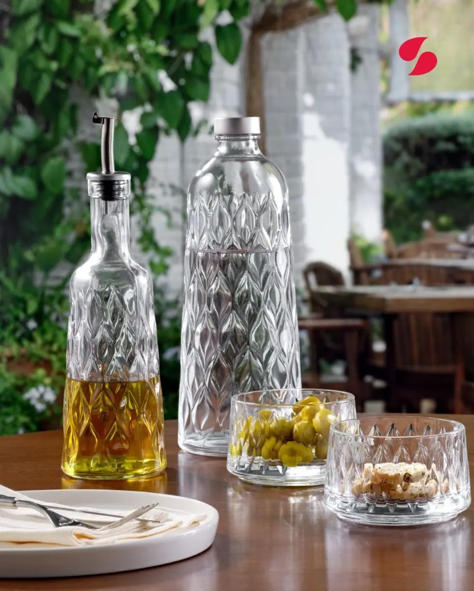 Pasabahce Leafy Glazen Schaaltjes 240ml - 4 Stuks
