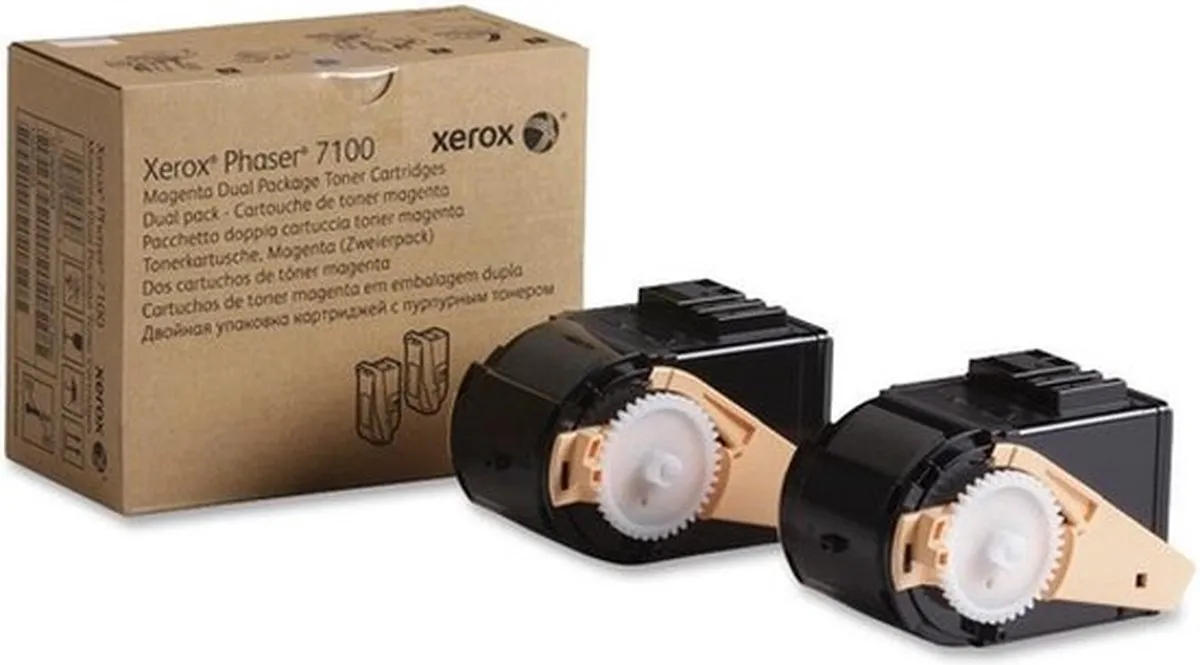 Xerox Phaser 7100 Tonercartridge Magenta 106R02603 - 2x4.500 Pagina's
