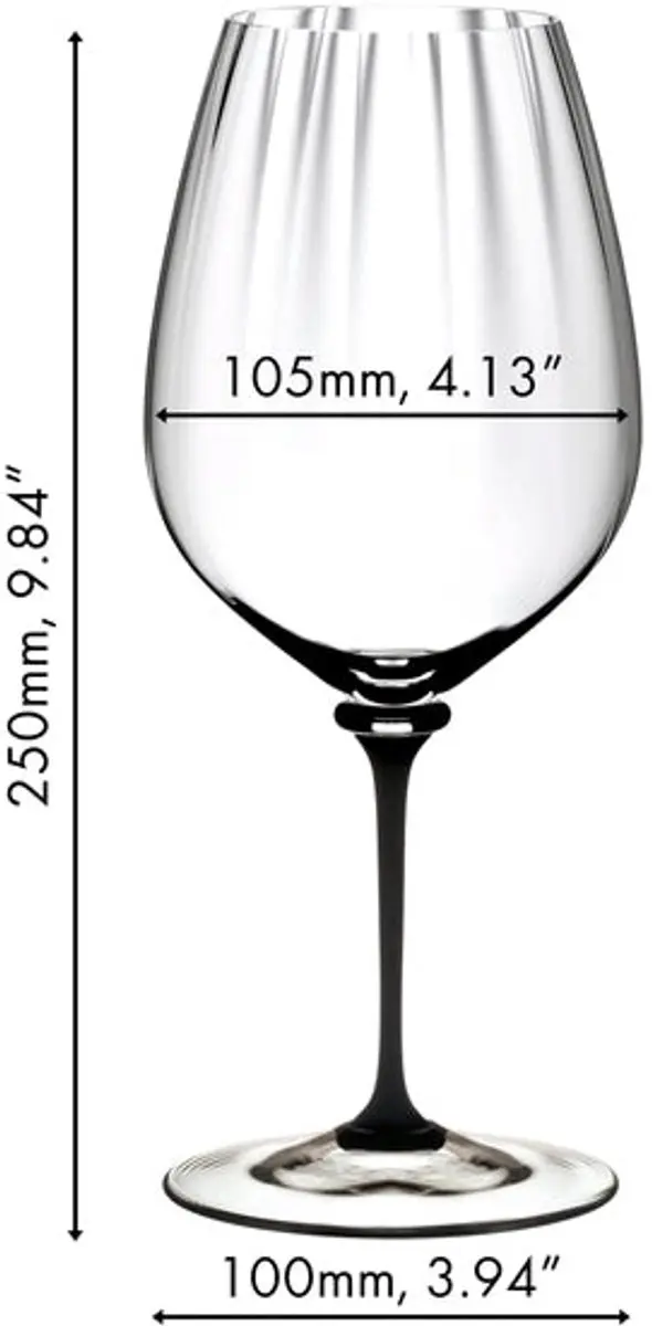 Riedel Fatto A Mano Performance Rode Wijnglas 834ml - Cabernet Sauvignon - Zwart