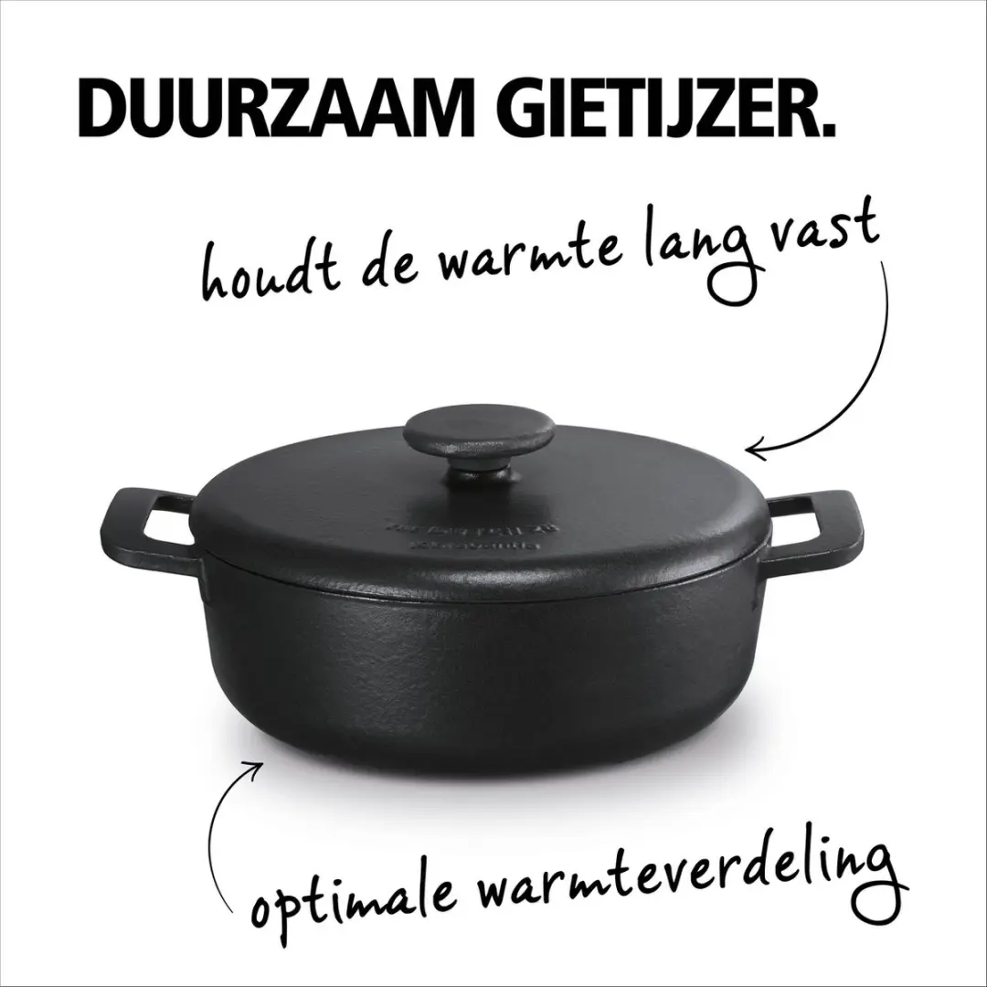 Brabantia The Dutch Braadpan 28cm - Gietijzer - Zwart