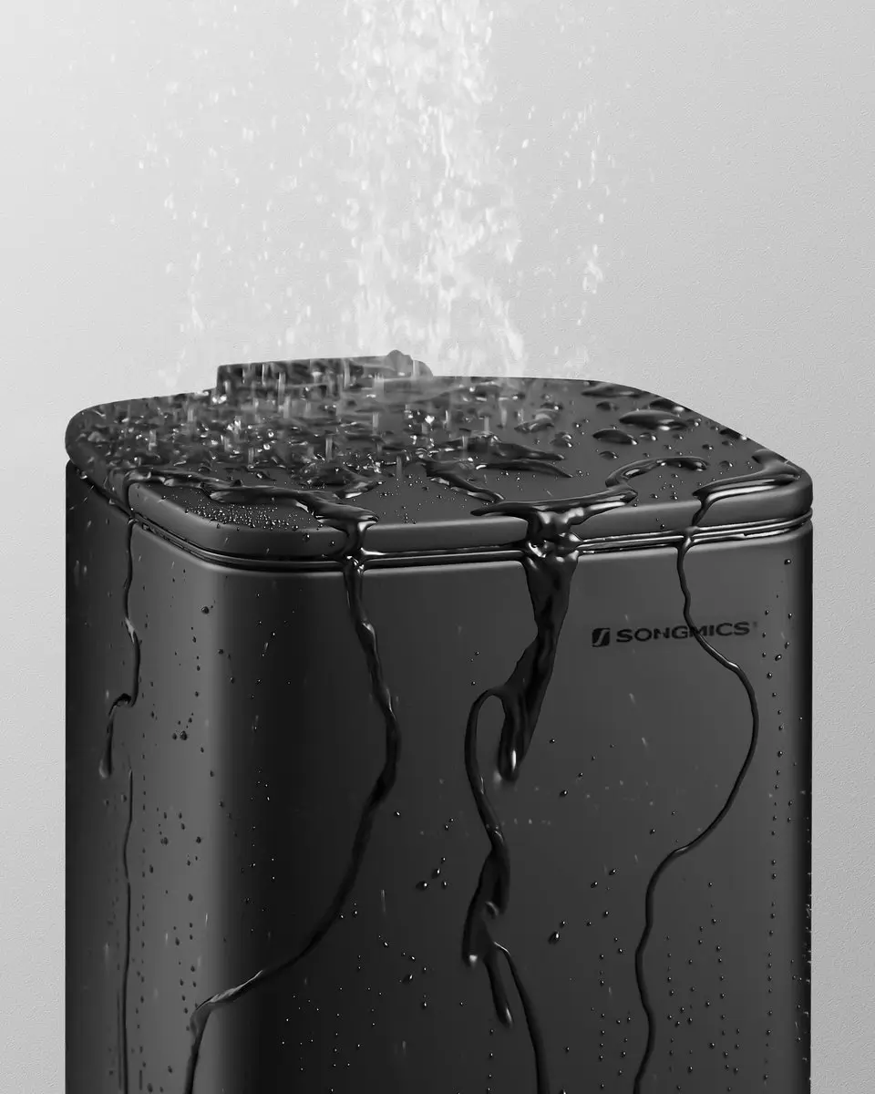 Songmics LTB590B0602 Prullenbak met Pedaal 12L - Zwart