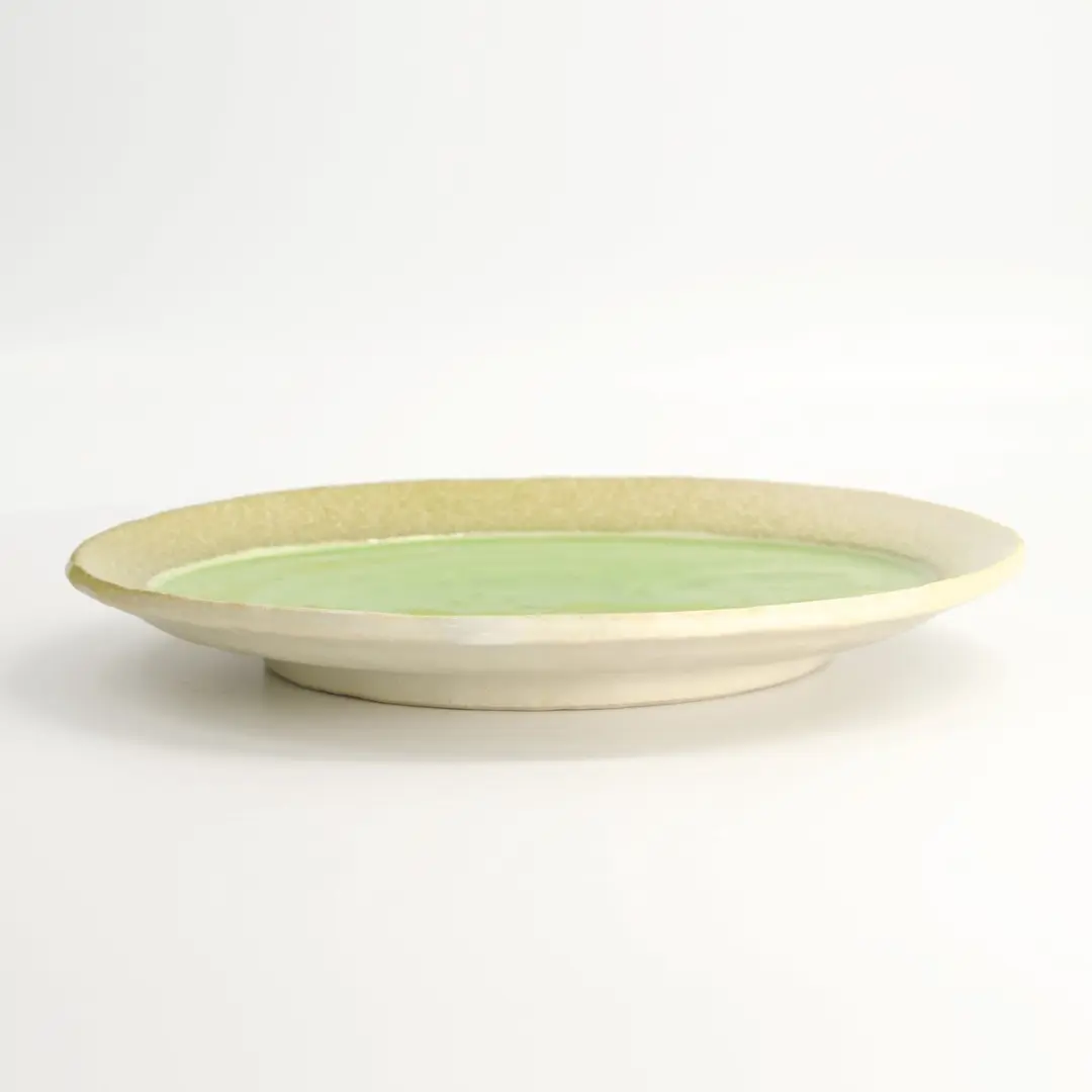 Tokyo Design Studio Mino Craft Rond Bord Groen 24,7x3cm