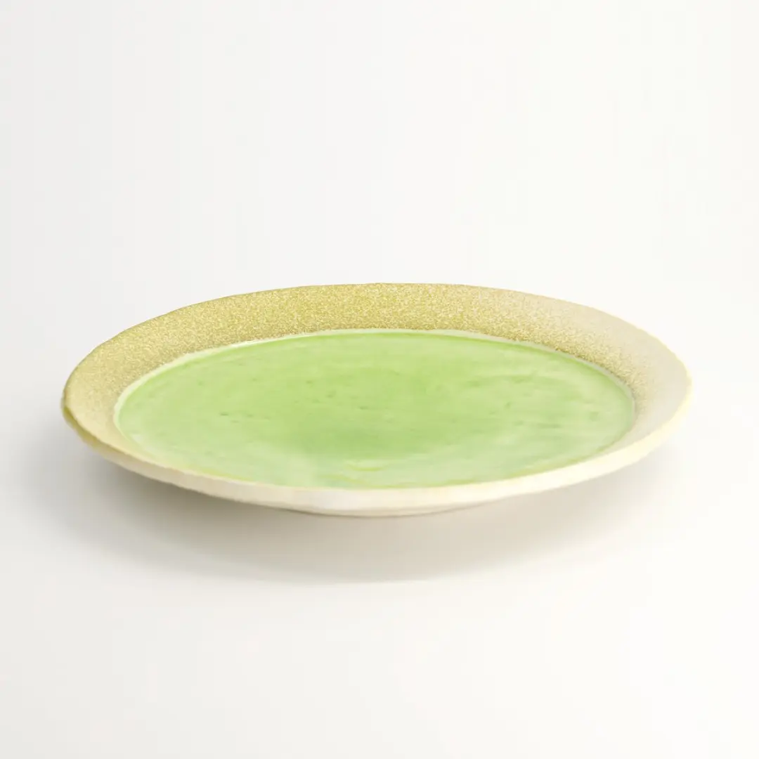 Tokyo Design Studio Mino Craft Rond Bord Groen 24,7x3cm