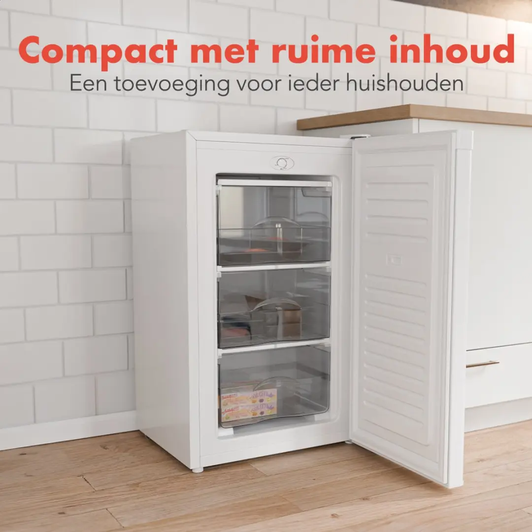 KitchenBrothers KB4027 Diepvriezer 64L - 3 Vrieslades - Wit
