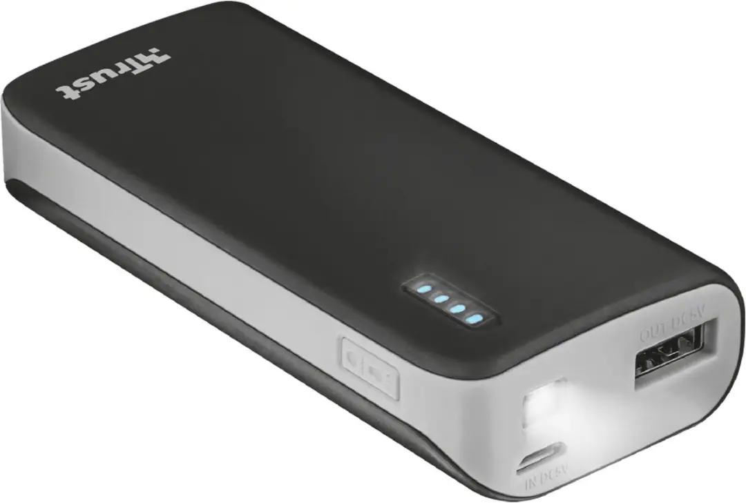 Trust Ventu USB Ventilator - Rood - Powerbank 4400mAh