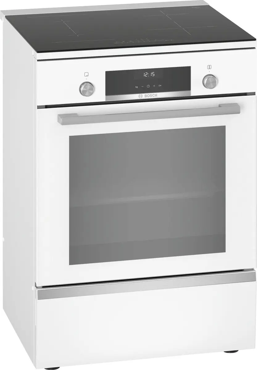 Bosch Serie I6 Vrijstaand Inductiefornuis Wit
