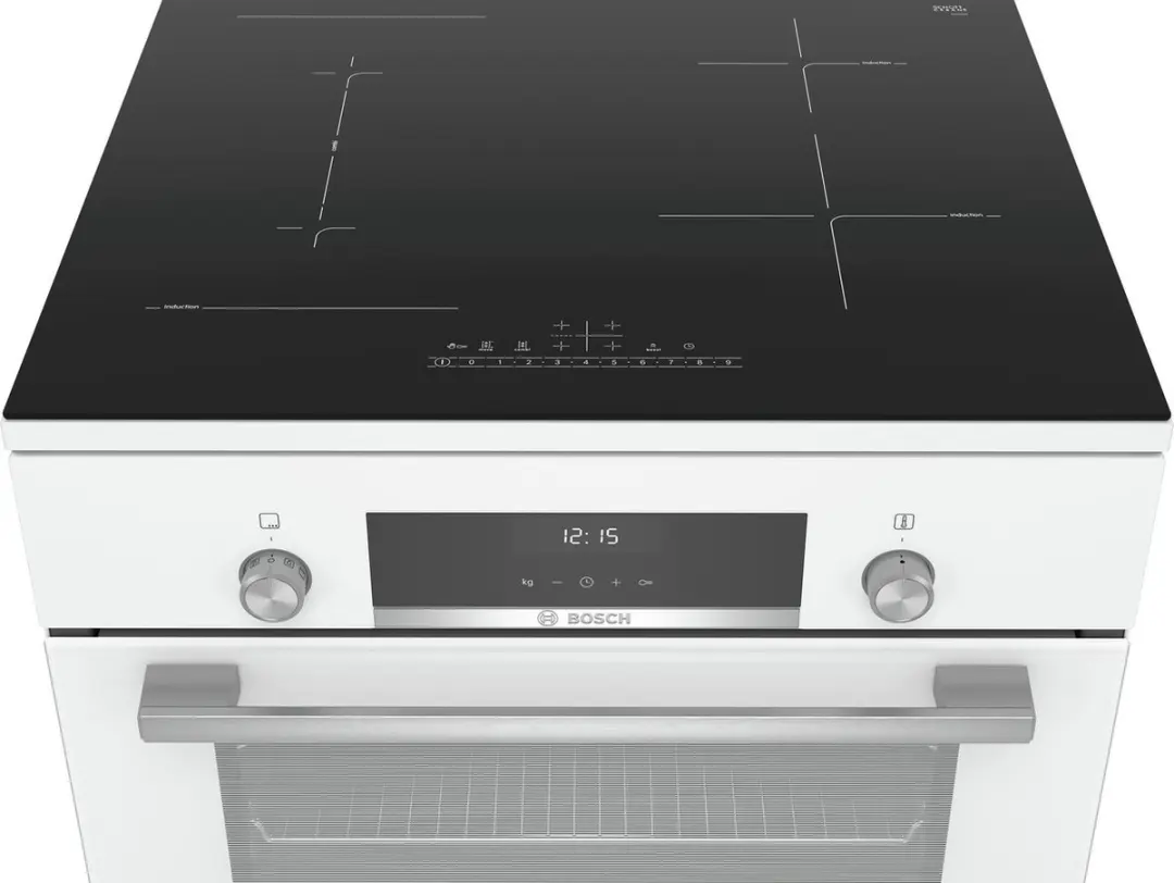 Bosch Serie I6 Vrijstaand Inductiefornuis Wit - 4 Kookzones