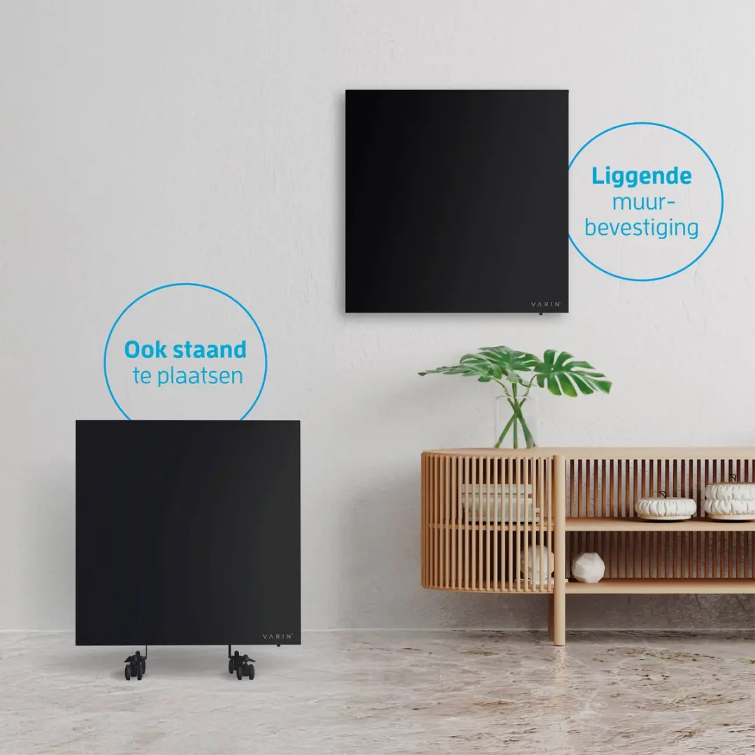 Varin Smart Design VA-G001 Infrarood Verwarmingspaneel 400W - Zwart Glas