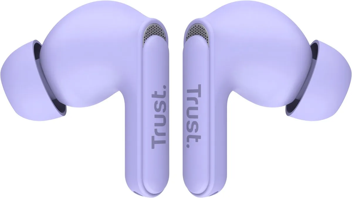 Trust Yavi 25173 Bluetooth Oordopjes - Noise-Cancelling - Paars