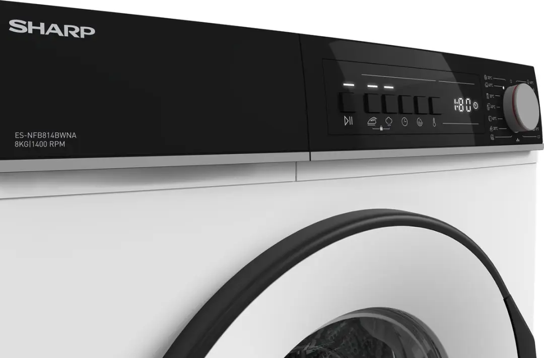 Sharp New Line ESNFB814BWNA Wasmachine 8kg 1400rpm - Wit