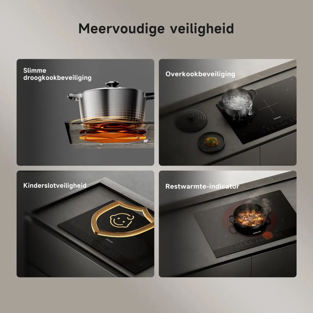 Dreame EZ60 Pro Inductiekookplaat 77cm - 7400W - 5 Zones - Zwart
