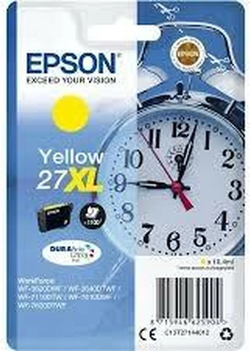 Epson 27XL Geel Inktcartridge - 1100 pagina's