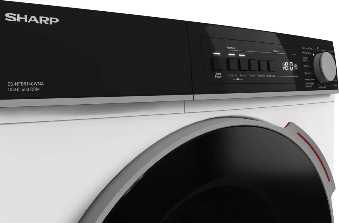 Sharp ESNFB014CWNABX Wasmachine 10kg - Wit