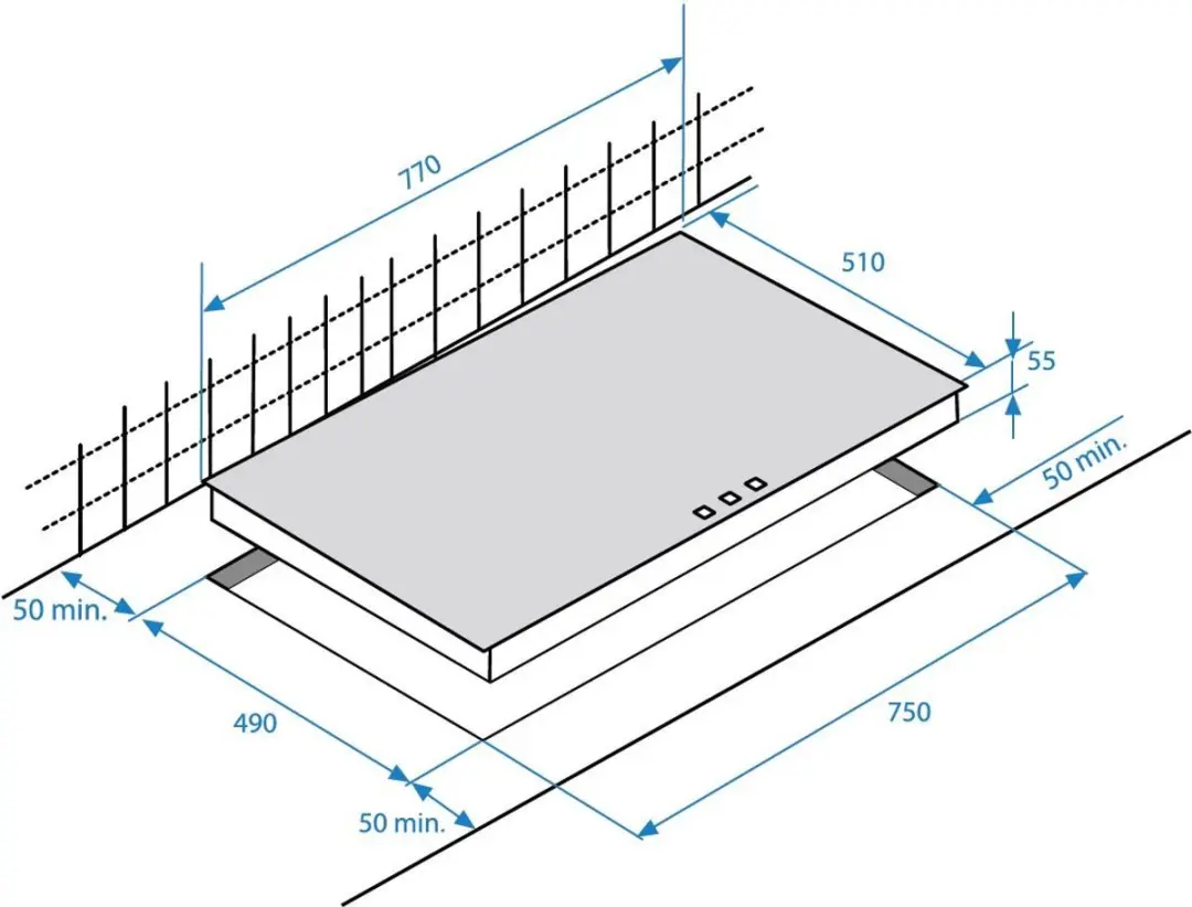 Beko HII 84500 FHTX Inductiekookplaat 77cm - 4 Zones - Roestvrij staal