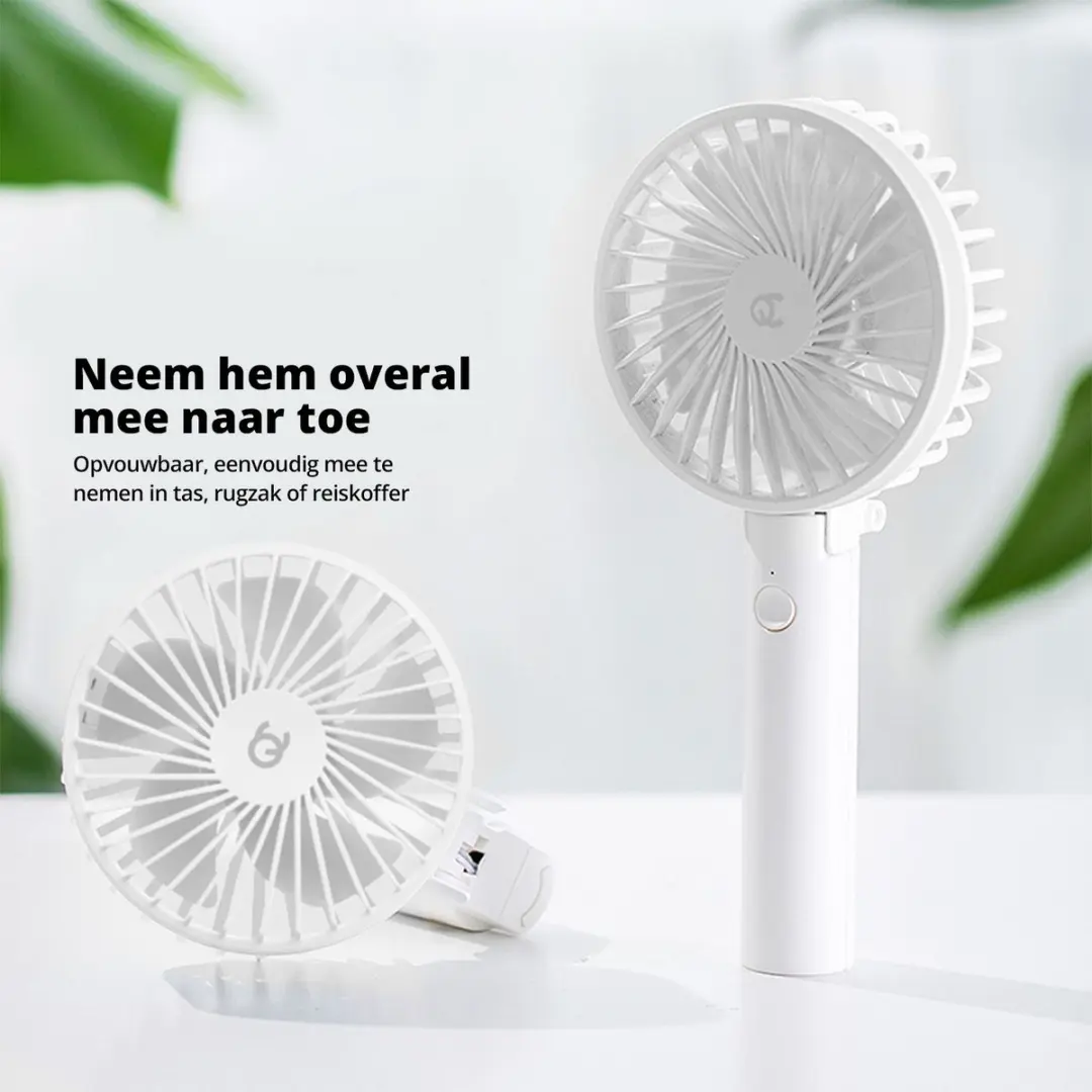 FlinQ Handventilator 5W - 6 Snelheden - Wit