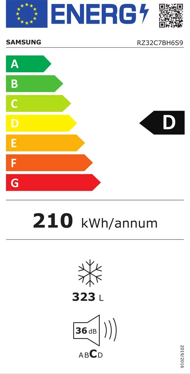 Samsung RZ32C7BH6S9 Vrijstaande Vriezer 323L - RVS