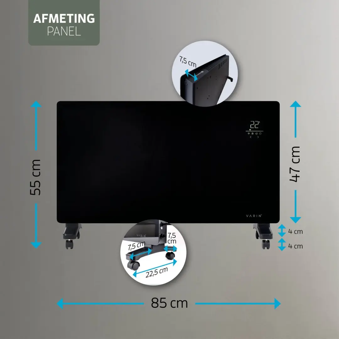 Varin Smart Design VA-G004 Convectorkachel 2500W - Zwart