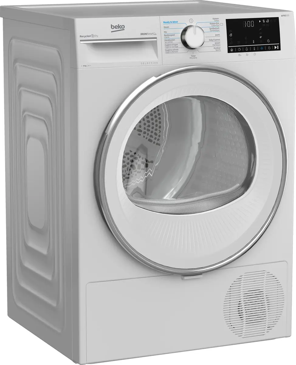 Beko B5T69233W2 Warmtepompdroger 9kg - 15 Programma's - Wit